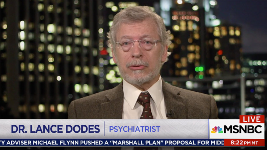 Dr. Lance Dodes says Trump is a sick man