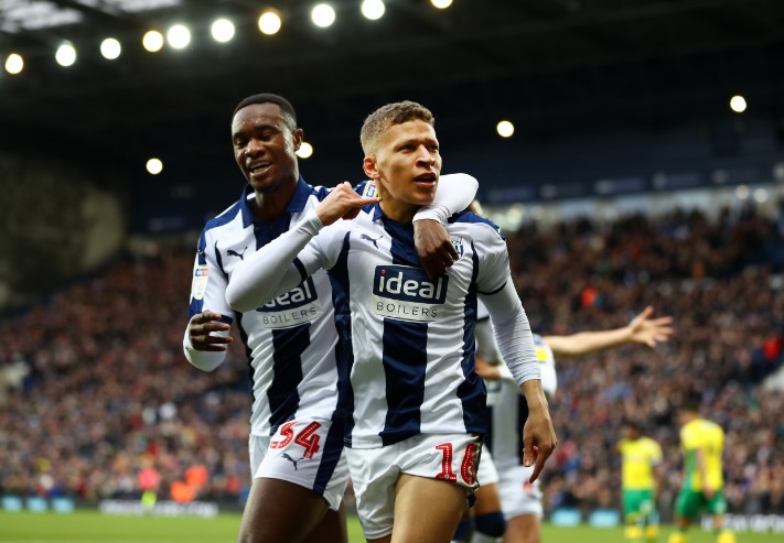 Dwight Gayle (right) and West Brom are in Championship action on Monday. (Photo: Getty Images)