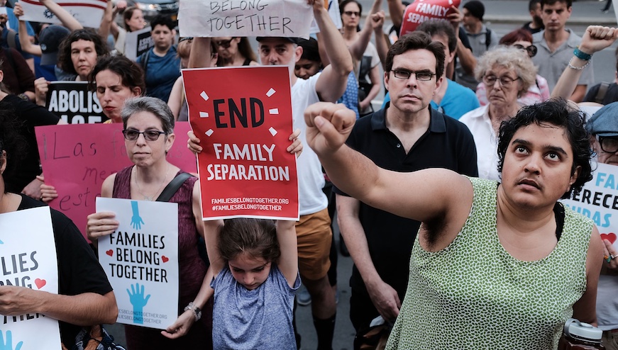 Thousands of protesters are expected on June 30 as part of the #FamiliesBelongTogether march demanding an end to family separation of immigrants trying to cross the U.S.-Mexico border. Photo: Getty Images