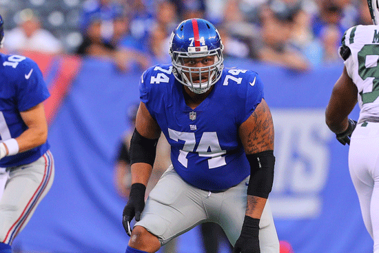 Ereck Flowers Giants offensive line. (Photo: Getty Images)