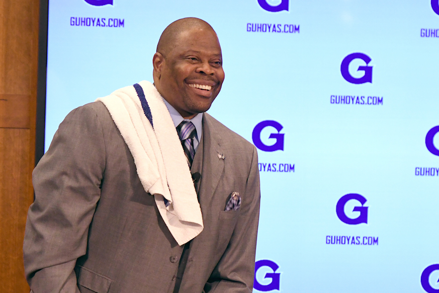 Patrick Ewing during his introductory press conference as Georgetown's new head coach.