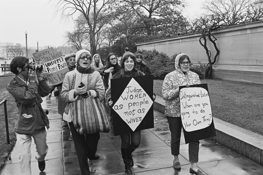 Women's rights demonstrators in the 1960s