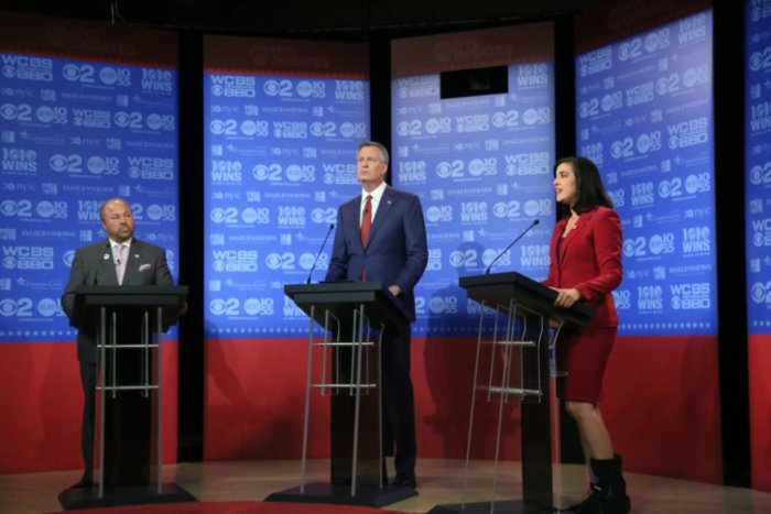Incumbent Democrat Bill de Blasio, Republican Nicole Malliotakis and independent Bo Dietl faced off one last time before Tuesday’s general election.