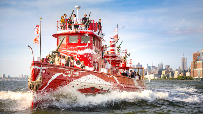 Tauba Auerbach's Flow Separation is offering free boat tours of New York Harbor all summer.