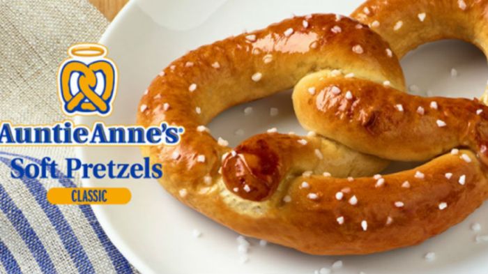 free auntie anne's pretzel