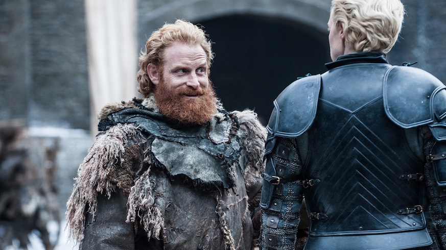We will never get tired of this photo of Tormund Giantsbane and Brienne of Tarth. Photo: Helen Sloan, HBO