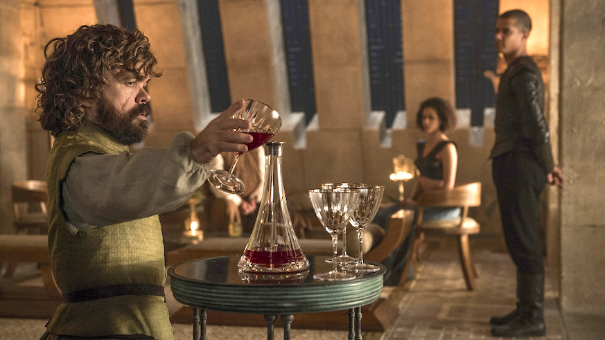 Don't count on Tyrion sharing his wine — get to one of these Game of Thrones watch parties. Credit: Helen Sloan, HBO