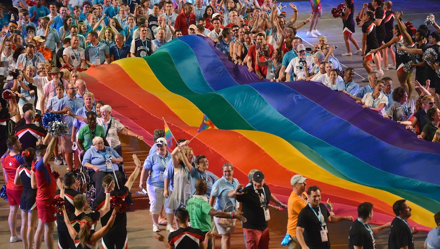 A view of the opening ceremony of the Gay Games 2014. Photo: Getty Images