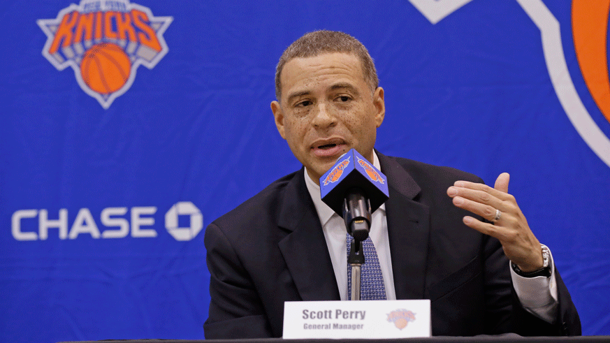 Knicks GM Scott Perry comments on Carmelo Anthony, Kristaps Porzingis