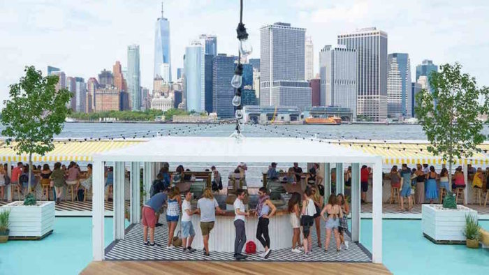 Grey Goose began sponsoring late Saturday night ferry service just for Island Oyster in June, but now the rest of Governors Island is open until 11 p.m. too!