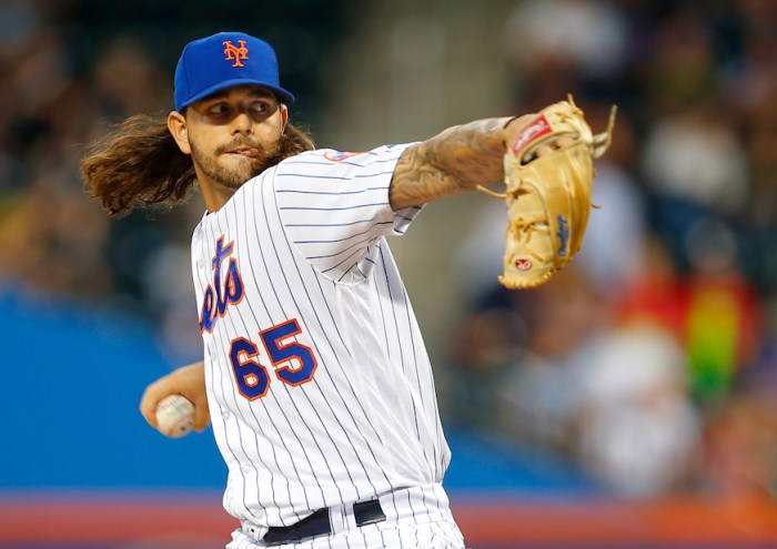 Mets hurler Robert Gsellman delivers a pitch during a 2016 outing. (Getty Images)