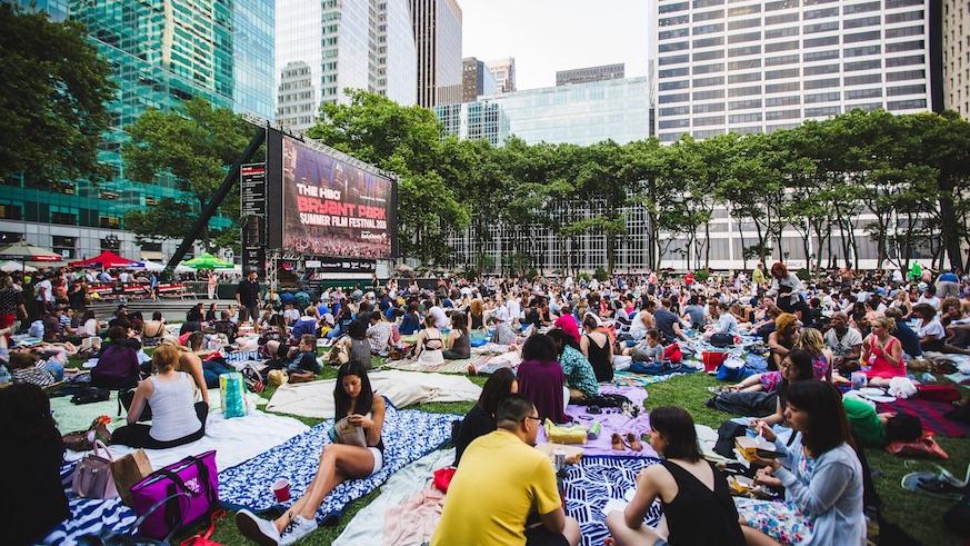 Movie nights at Bryant Park are a coveted ticket. Photo: Angelito Jusay