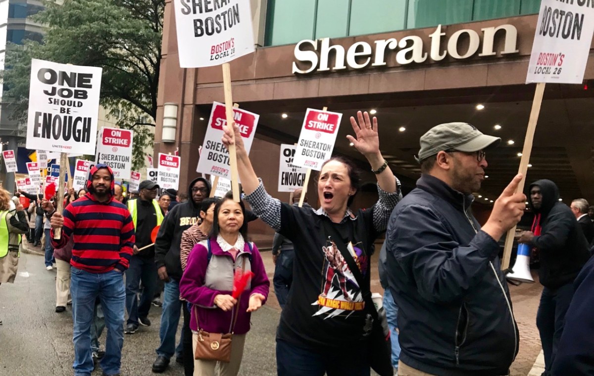 Boston’s first hotel strike underway as Marriott workers walk out