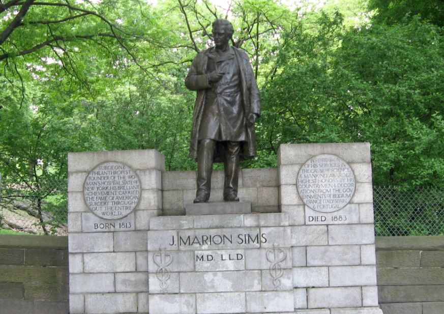 City officials are expected on Monday to decide whether to move the controversial statue of Dr. J. Marion Sims from Central Park to Brooklyn’s Green-Wood Cemetery, where he is buried. (Wikimedia)