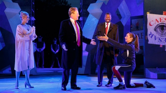 Gregg Henry stars as a Donald Trump-esque Julius Caesar in Shakespeare in the Park's "Julius Caesar." Photo: Joan Marcus