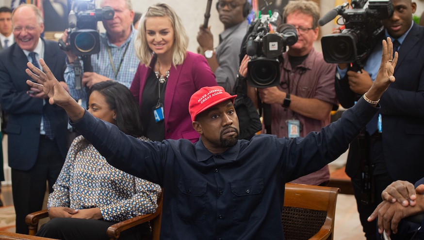 Kanye West visits President Trump at the White House on Oct. 11, 2018. Photo: Getty Images