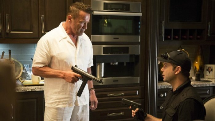 Arnold Schwarzenegger and Taran Killam in Killing Gunther