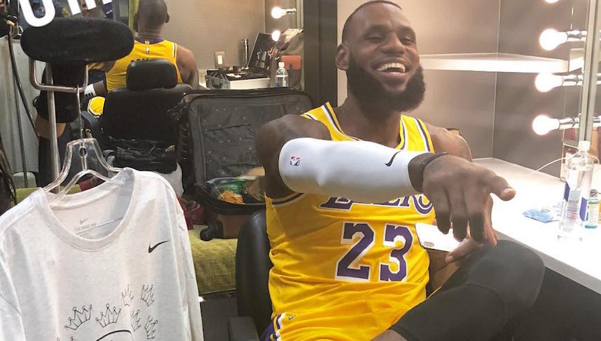 LeBron James sports new Lakers uniform, shares message for haters