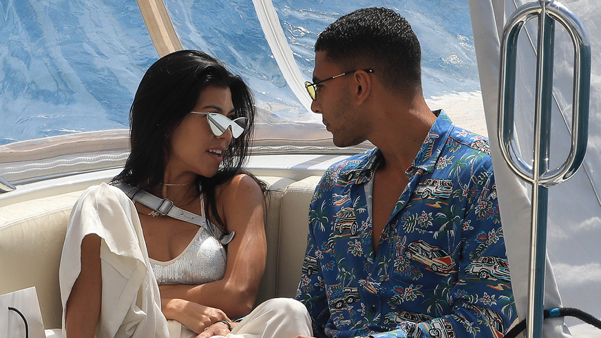 Kourtney Kardashian Younes Bendjima Cannes Boat Romance