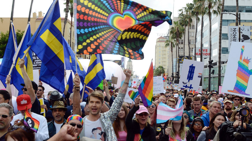 la pride march, la resist, gay pride, pride week