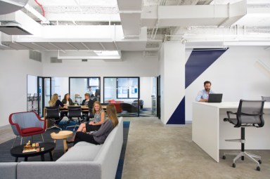 The 'co-working adjacent' LMHQ in Lower Manhattan aims to be a place where members are informed, inspired, educated and connected.