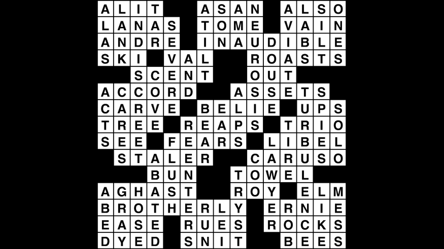 Crossword puzzle, Wander Words answers: March 27, 2019
