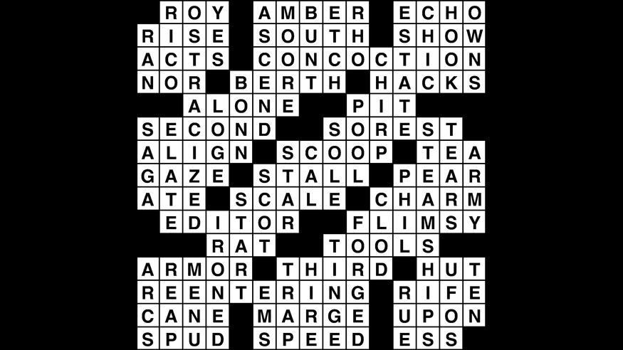 Crossword puzzle, Wander Words answers: April 3, 2019