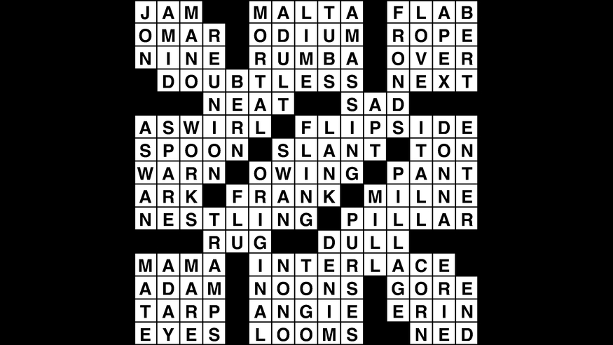 Crossword puzzle, Wander Words answers: April 4, 2019