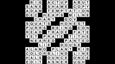 Crossword puzzle, Wander Words answers: April 8, 2019