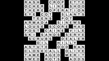Crossword puzzle, Wander Words answers: April 10, 2019