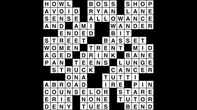 Crossword puzzle, Wander Words answers: April 15, 2019
