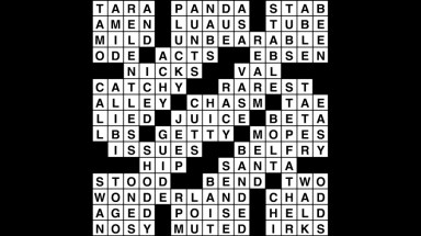 Crossword puzzle, Wander Words answers: April 16, 2019