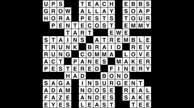 Crossword puzzle, Wander Words answers: April 18, 2019