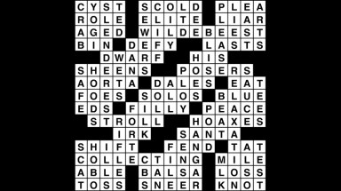 Crossword puzzle, Wander Words answers: April 25, 2019