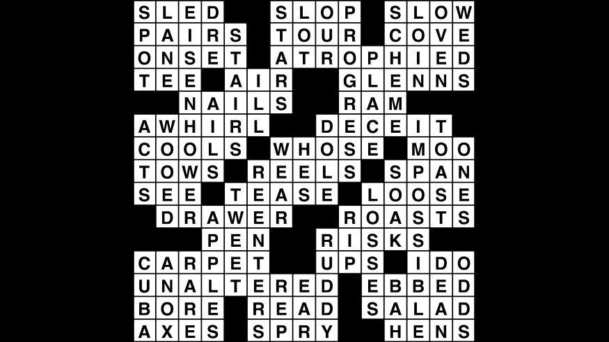 Crossword puzzle, Wander Words answers: April 29, 2019
