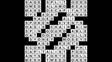 Crossword puzzle, Wander Words answers: April 30, 2019