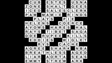Crossword puzzle, Wander Words answers: May 1, 2019