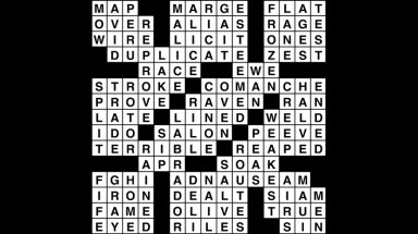 Crossword puzzle, Wander Words answers: May 2, 2019