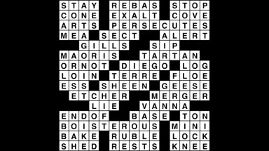 Crossword puzzle, Wander Words answers: June 11, 2019