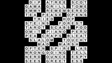 Crossword puzzle, Wander Words answers: June 12, 2019