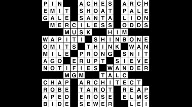 Crossword puzzle, Wander Words answers: June 13, 2019