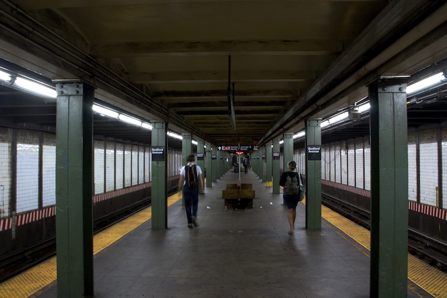An unidentified man is in serious condition after being struck by an L train at the Bedford Avenue station in Brooklyn Tuesday afternoon, officials said.