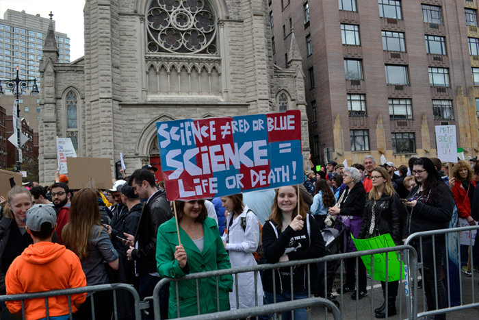 March for Science NYC attendees.
