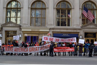 PHOTOS: Supporters take to NYC’s Fifth Avenue to #March4Trump