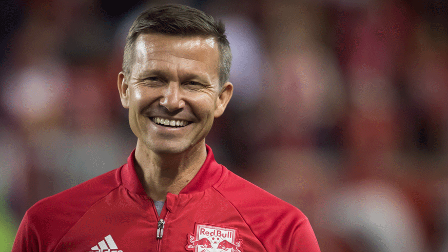 Red Bulls manager Jesse Marsch in the Halloween spirit