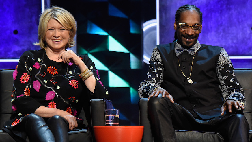 Martha Stewart built some serious street cred not by going to prison, but becoming friends with Snoop Dogg. Photo: Getty Images