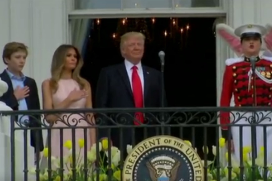 Melania Trump President Trump National Anthem