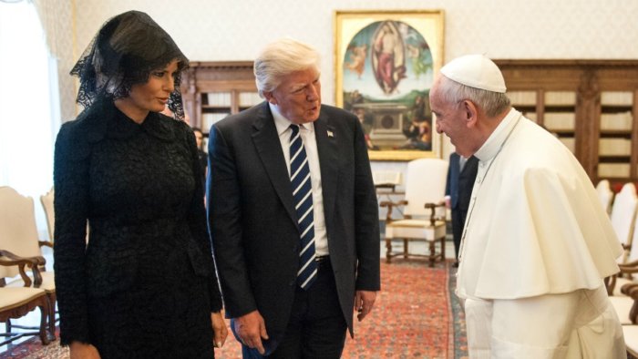 Melania Trump at Vatican with Pope Francis