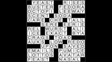 Crossword puzzle answers: May 16, 2018