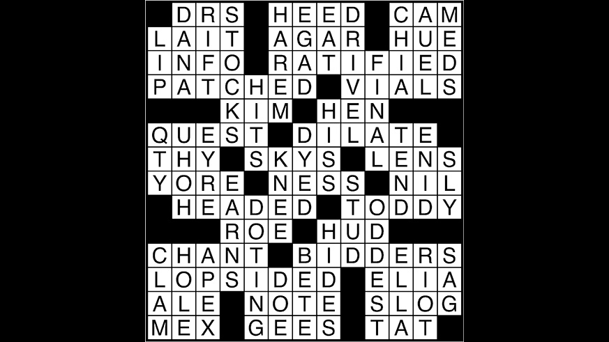 Crossword Puzzle Answers May 18 2018 Metro Us
